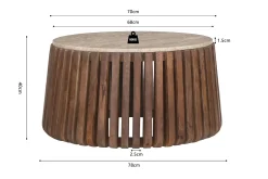 Rousseau Couchtisch Lucce | Ø70 x 40 cm | Mangoholz