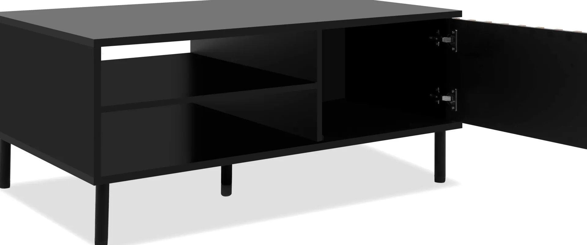 Finori Couchtisch Manet - 110x76x47cm - mit Ablagefläche - Schwarz/Eiche Dekor