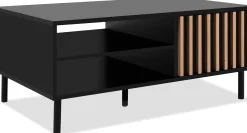 Finori Couchtisch Manet - 110x76x47cm - mit Ablagefläche - Schwarz/Eiche Dekor