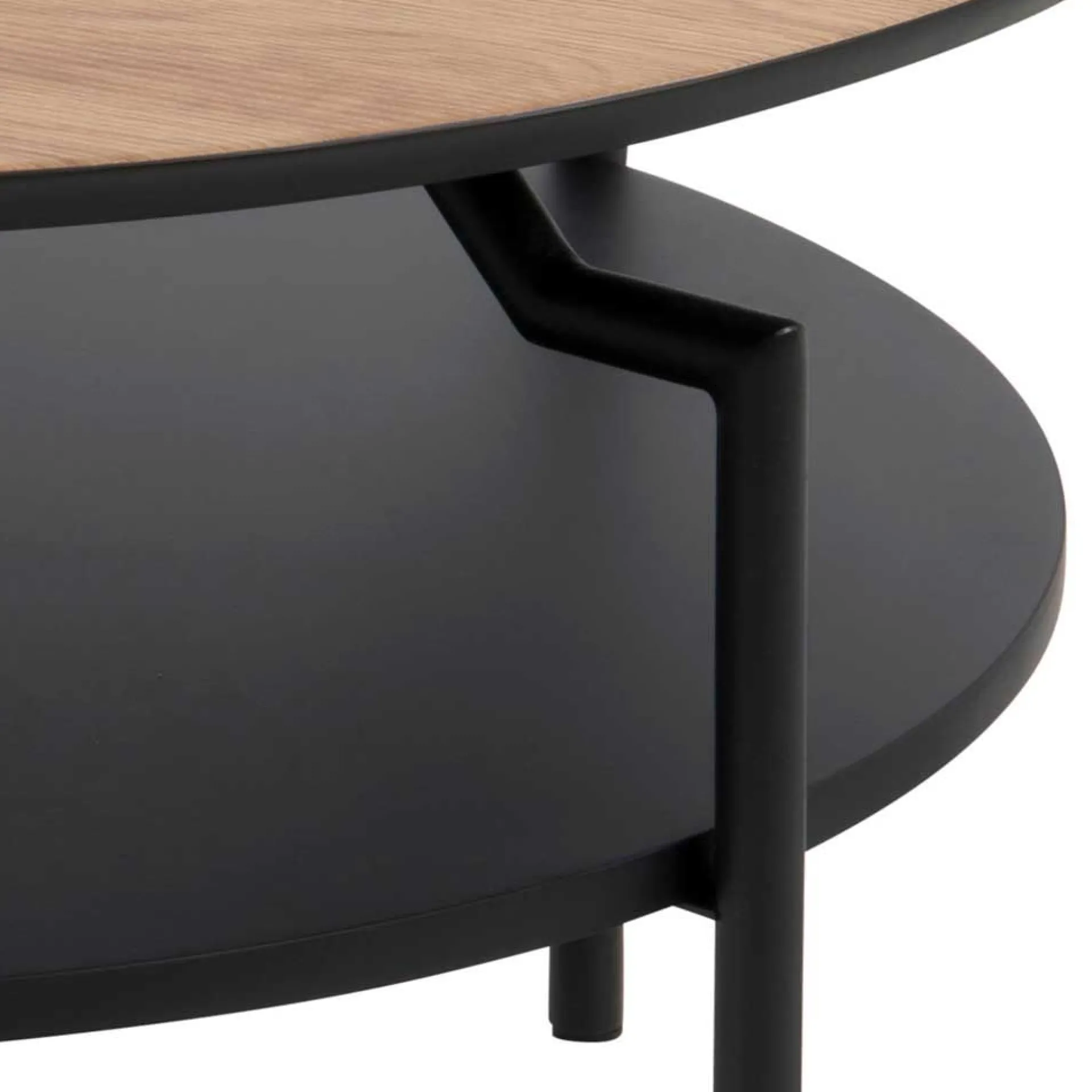 Emob Couchtisch Marvin Ø80 - Wildeiche/schwarz