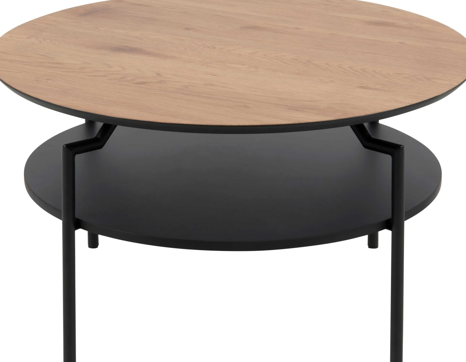 Emob Couchtisch Marvin Ø80 - Wildeiche/schwarz