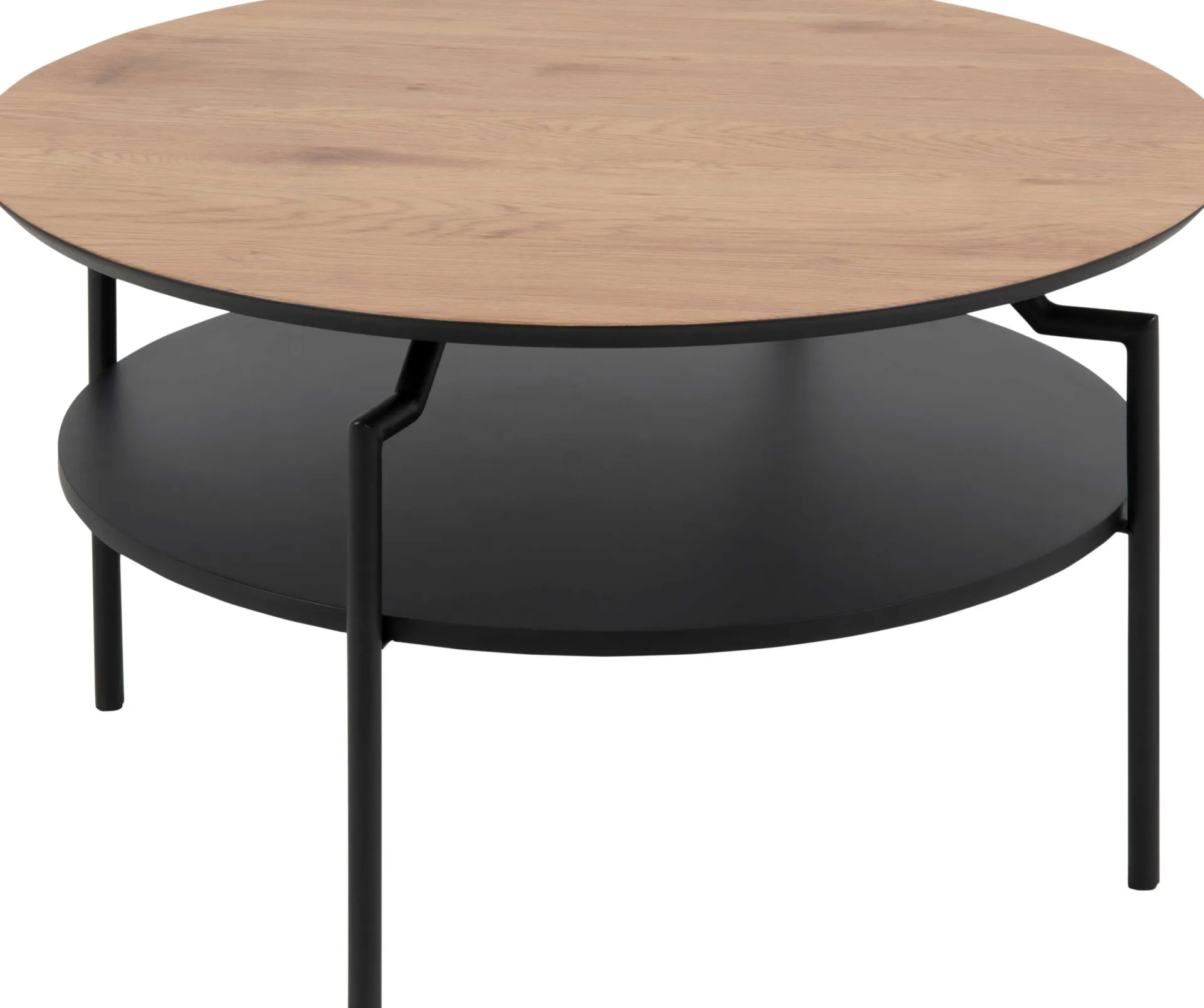 Emob Couchtisch Marvin Ø80 - Wildeiche/schwarz