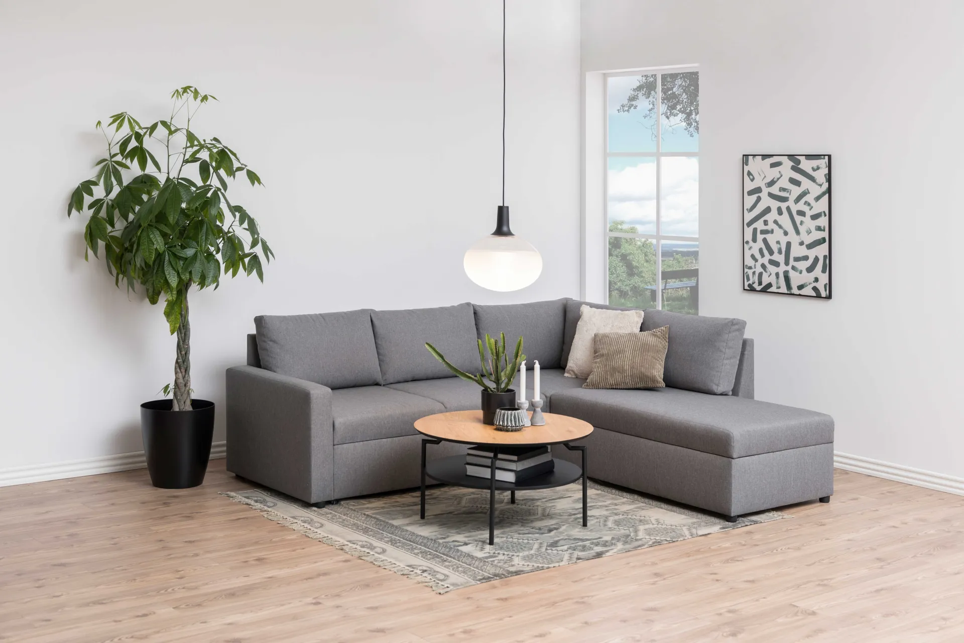 Emob Couchtisch Marvin Ø80 - Wildeiche/schwarz