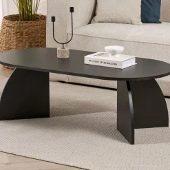 Emob Couchtisch Melina - 100% MELAMINE - Holz - 40 x 60 x 120 cm