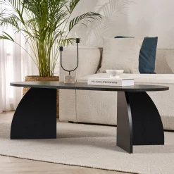 Emob Couchtisch Melina - 100% MELAMINE - Holz - 40 x 60 x 120 cm