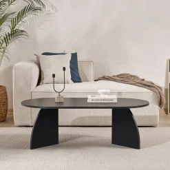 Emob Couchtisch Melina - 100% MELAMINE - Holz - 40 x 60 x 120 cm