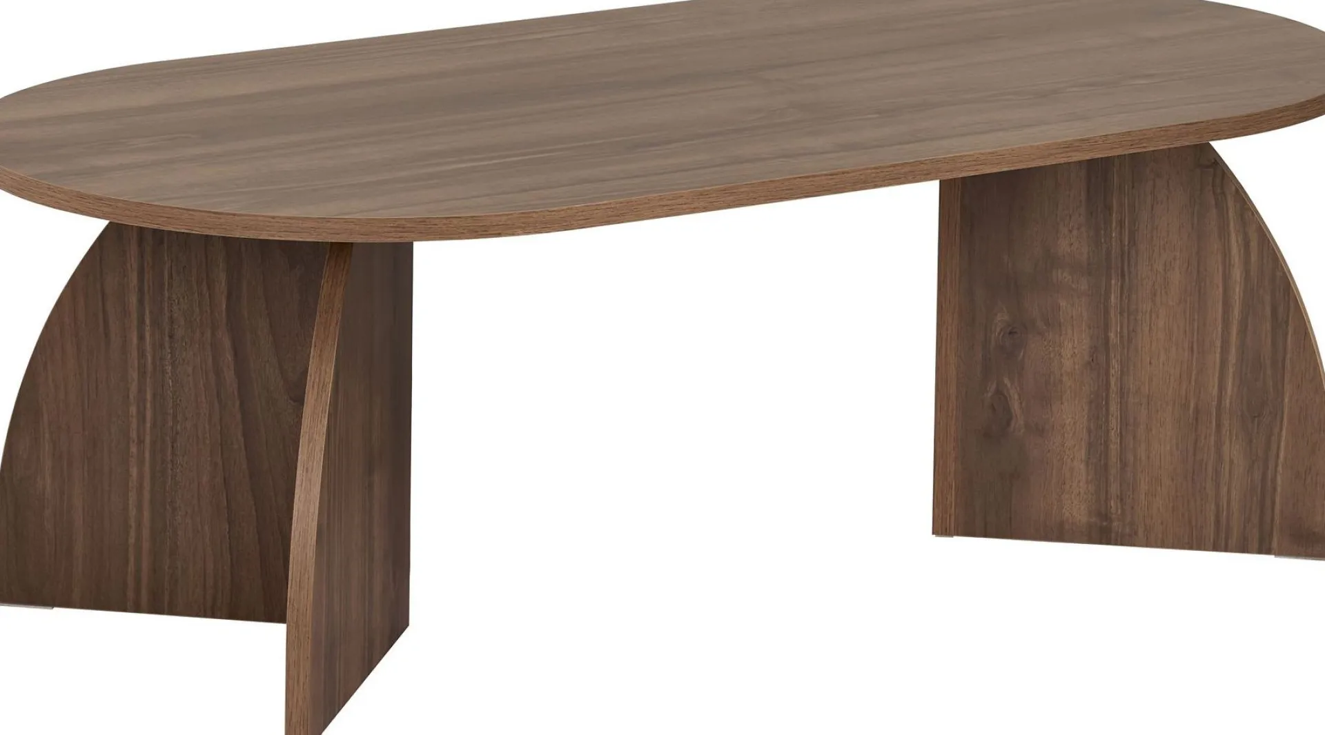 Emob Couchtisch Melina - 100% MELAMINE - Walnuss - 40 x 60 x 120 cm