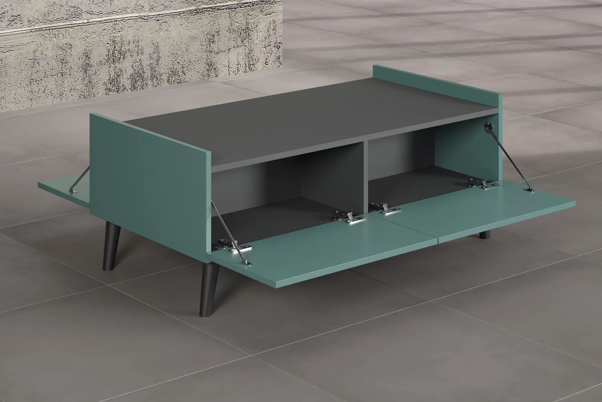 Trendteam Couchtisch Melton | 110 x 60 x 44 cm | Anthrazitblau