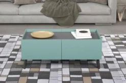 Trendteam Couchtisch Melton | 110 x 60 x 44 cm | Anthrazitblau