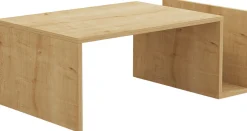 Emob Couchtisch Memo - 100% MELAMINE - Saphireiche - 86,8 x 32,4 x 50 cm