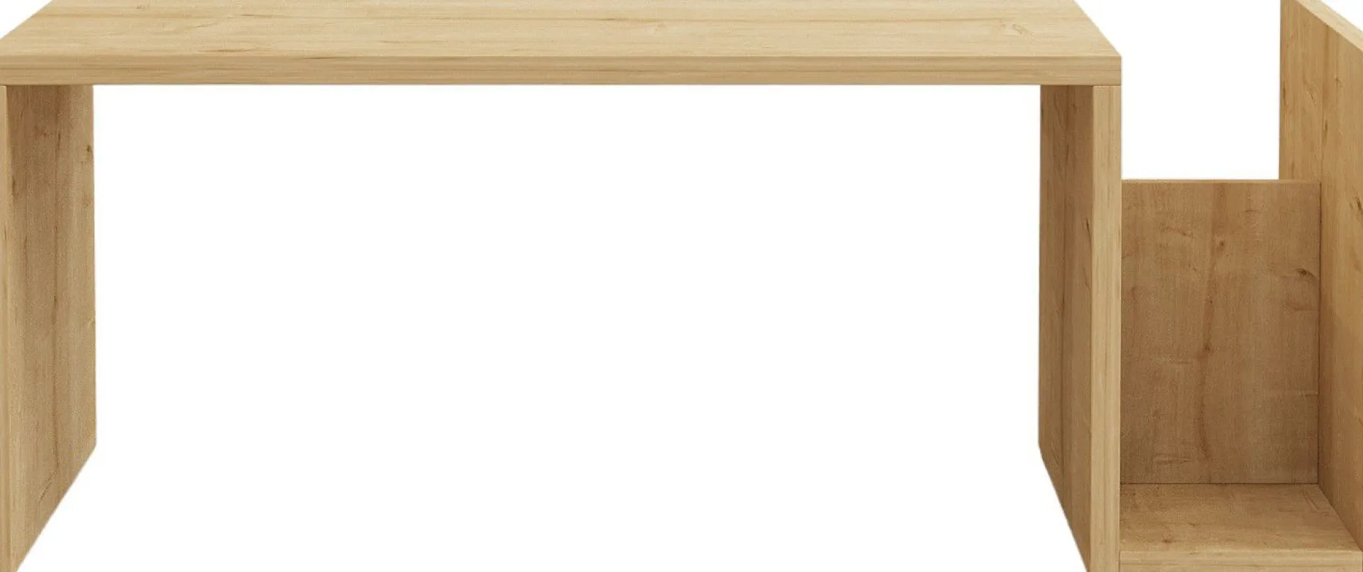 Emob Couchtisch Memo - 100% MELAMINE - Saphireiche - 86,8 x 32,4 x 50 cm
