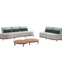 Gescova Couchtisch Mezzeluna - Teakholz 90x70 cm