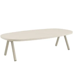 Gescova Couchtisch Midleton Gartenmöbel Aluminium Travertin 130x70x30cm