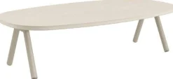 Gescova Couchtisch Midleton Gartenmöbel Aluminium Travertin 130x70x30cm