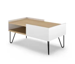 Temahome Couchtisch Nina 110cm - Eiche/Weiß