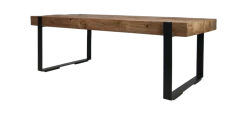 HSM Couchtisch Norton 130x60cm - recyceltes Teakholz/Eisen