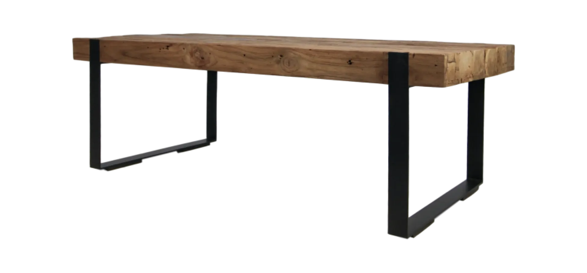 HSM Couchtisch Norton 130x60cm - recyceltes Teakholz/Eisen
