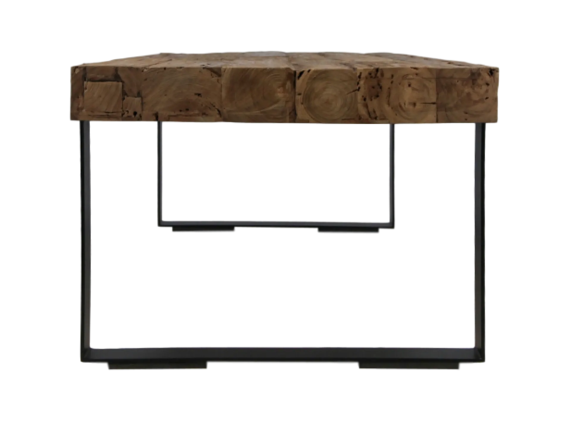 HSM Couchtisch Norton 130x60cm - recyceltes Teakholz/Eisen
