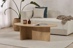 Emob Couchtisch Orba - 100% MELAMINE - Eiche - 40 x 65 x 120 cm