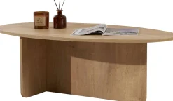 Emob Couchtisch Orba - 100% MELAMINE - Eiche - 40 x 65 x 120 cm