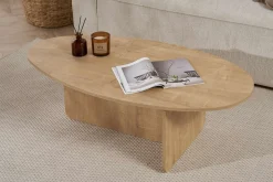 Emob Couchtisch Orba - 100% MELAMINE - Eiche - 40 x 65 x 120 cm