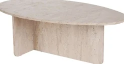 Emob Couchtisch Orba - 100% MELAMINE - Travertin - 40 x 65 x 120 cm