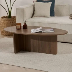Emob Couchtisch Orba - 100% MELAMINE - Walnuss - 40 x 65 x 120 cm