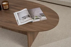 Emob Couchtisch Orba - 100% MELAMINE - Walnuss - 40 x 65 x 120 cm