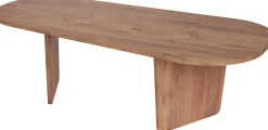 Emob Couchtisch Ovalis - 100% MELAMINE - Atlantik-Kiefer - 40 x 65 x 130 cm
