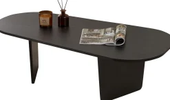 Emob Couchtisch Ovalis - 100% MELAMINE - Holz - 40 x 65 x 130 cm