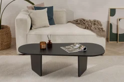 Emob Couchtisch Ovalis - 100% MELAMINE - Holz - 40 x 65 x 130 cm