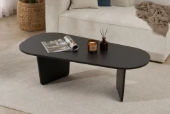 Emob Couchtisch Ovalis - 100% MELAMINE - Holz - 40 x 65 x 130 cm