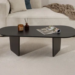 Emob Couchtisch Ovalis - 100% MELAMINE - Holz - 40 x 65 x 130 cm