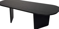 Emob Couchtisch Ovalis - 100% MELAMINE - Holz - 40 x 65 x 130 cm