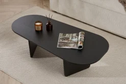Emob Couchtisch Ovalis - 100% MELAMINE - Holz - 40 x 65 x 130 cm