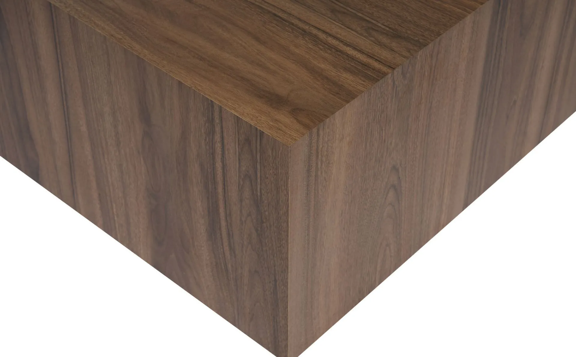Emob Couchtisch Prizma - 100% MDF - Walnuss - 35 x 90 x 90 cm