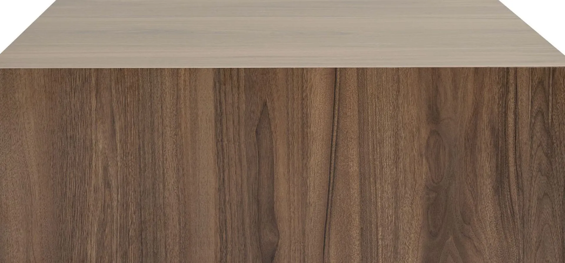 Emob Couchtisch Prizma - 100% MDF - Walnuss - 35 x 90 x 90 cm
