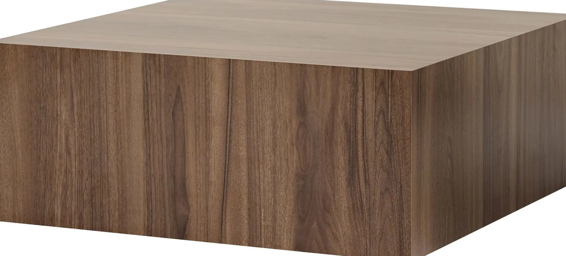 Emob Couchtisch Prizma - 100% MDF - Walnuss - 35 x 90 x 90 cm