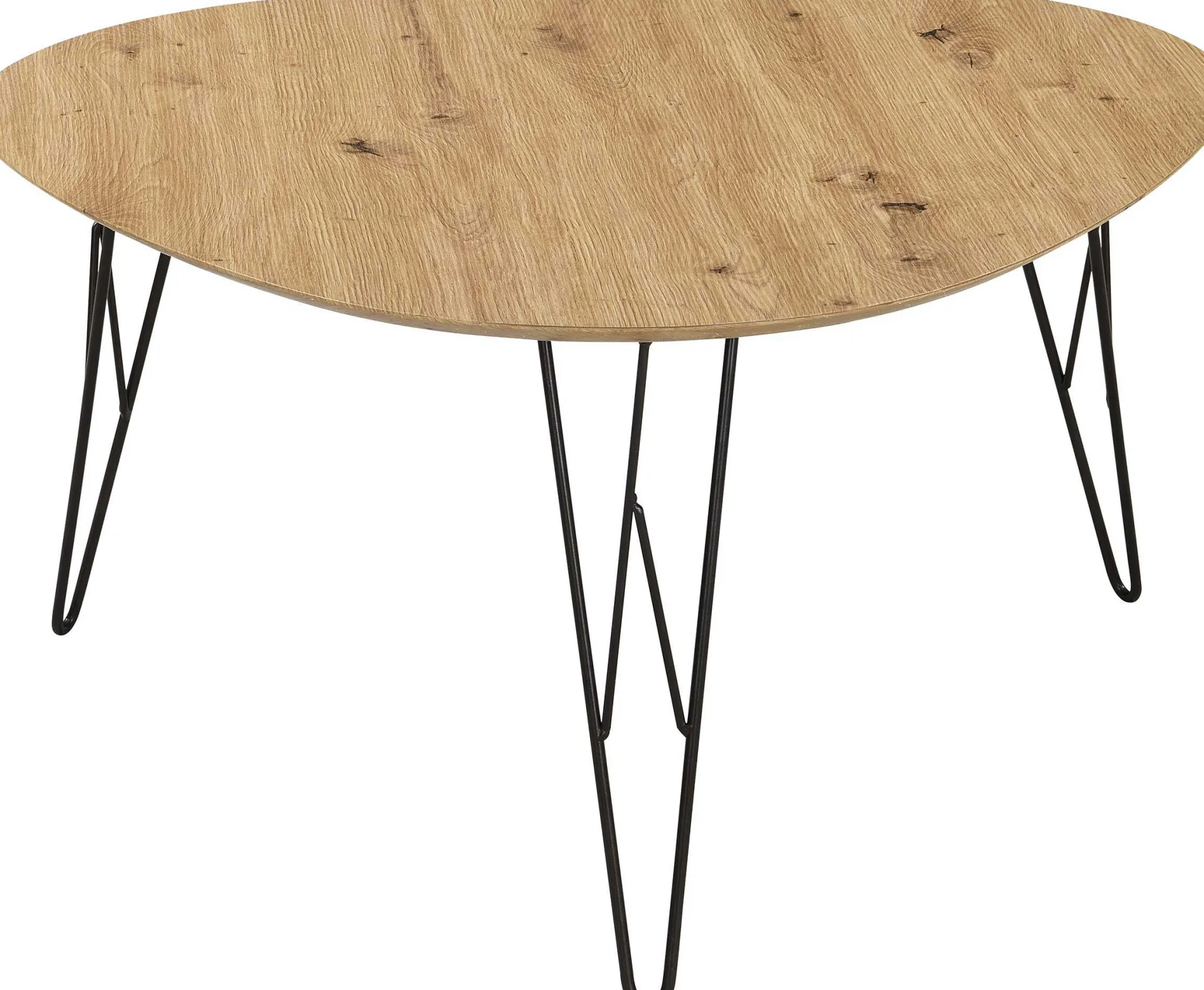 Interlink Couchtisch Ramblas 80x78 - Metall/Eiche