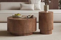 Rousseau Couchtisch Runaway | Ø70 x 38 cm | Mangoholz