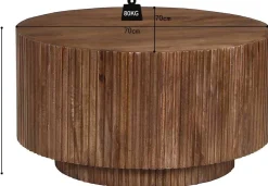 Rousseau Couchtisch Runaway | Ø70 x 38 cm | Mangoholz