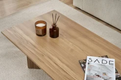 Emob Couchtisch Sabin - 100% MELAMINE - Eiche - 40 x 60 x 119 cm