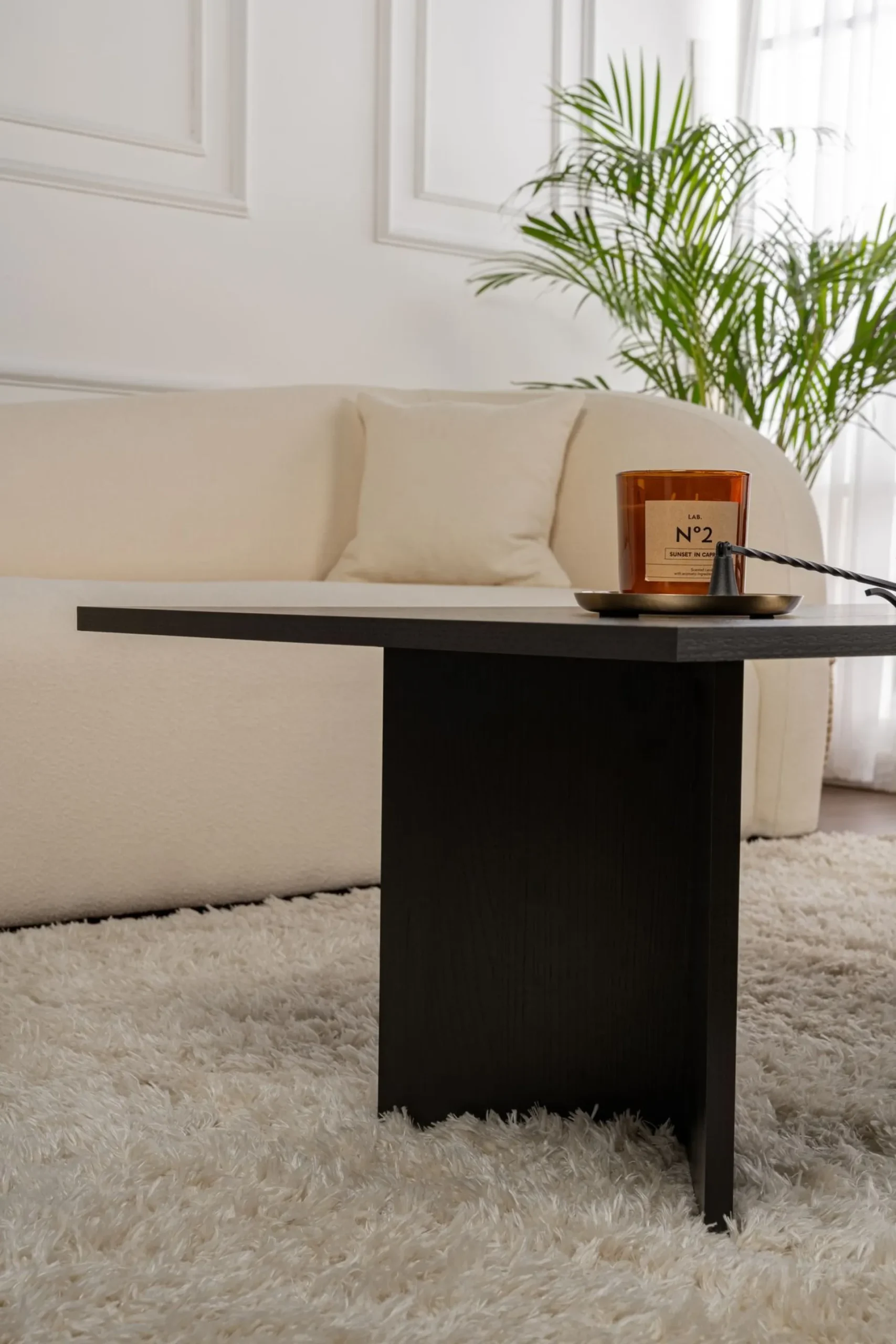 Emob Couchtisch Sabin - 100% MELAMINE - Holz - 40 x 60 x 119 cm