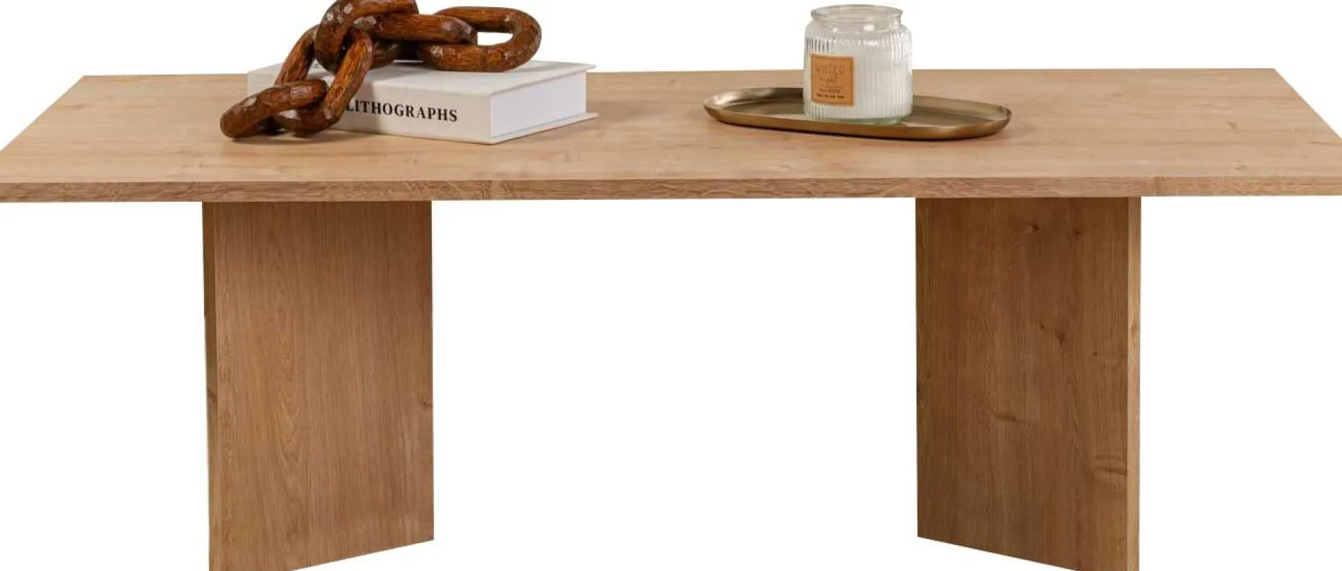 Emob Couchtisch Sabin - 100% MELAMINE - Saphireiche - 40 x 60 x 119 cm