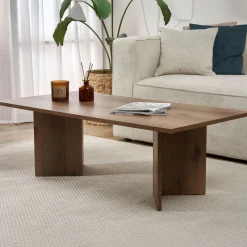 Emob Couchtisch Sabin - 100% MELAMINE - Walnuss - 40 x 60 x 119 cm