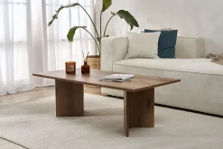 Emob Couchtisch Sabin - 100% MELAMINE - Walnuss - 40 x 60 x 119 cm