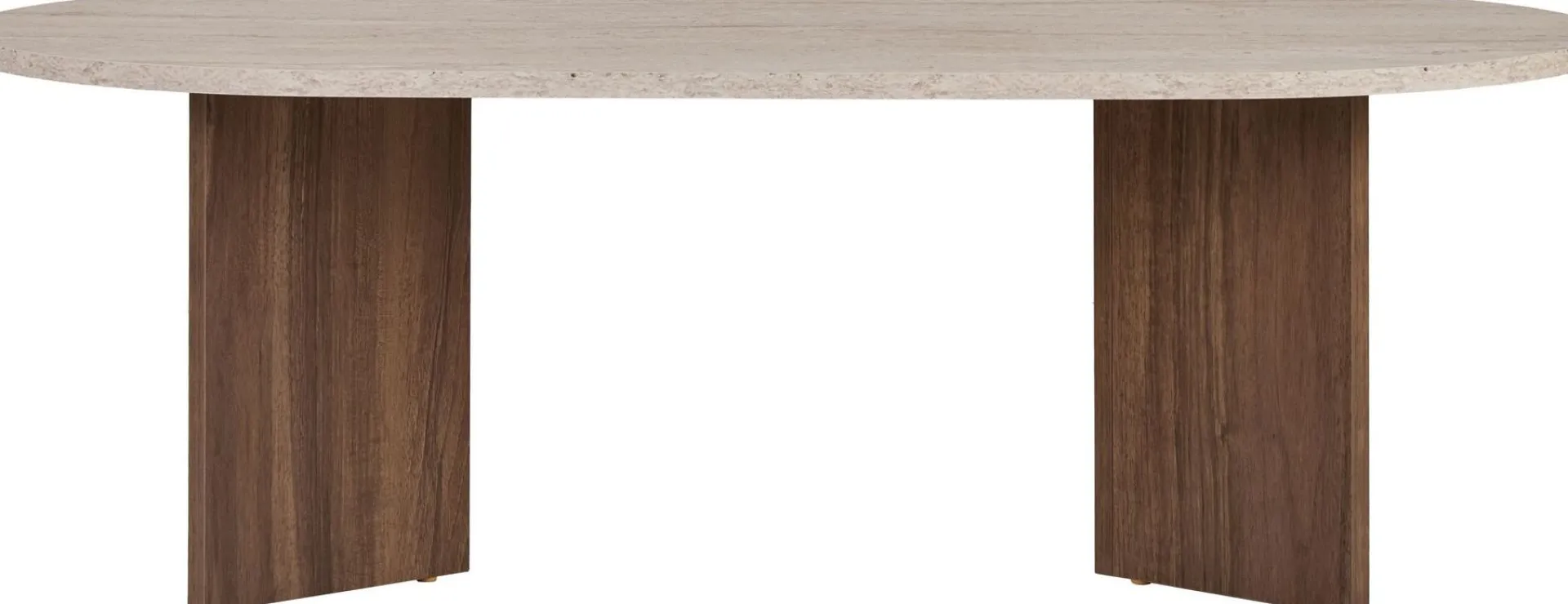 Emob Couchtisch Sable - 100% MELAMINE - Travertin - 40 x 60 x 119 cm