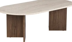 Emob Couchtisch Sable - 100% MELAMINE - Travertin - 40 x 60 x 119 cm
