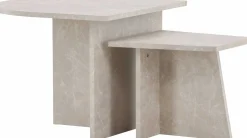 Venture Design Couchtisch Sala MDF Marmorlook 60x60 cm, 40x40 cm
