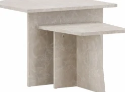 Venture Design Couchtisch Sala MDF Marmorlook 60x60 cm, 40x40 cm
